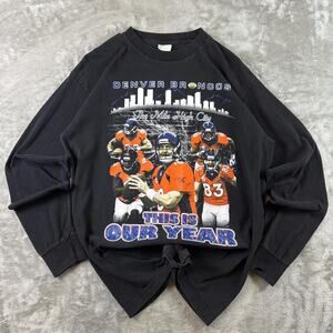 Vintage  Distressed “This Is Our Year” Denver Broncos Super Bowl Long-Sleeved